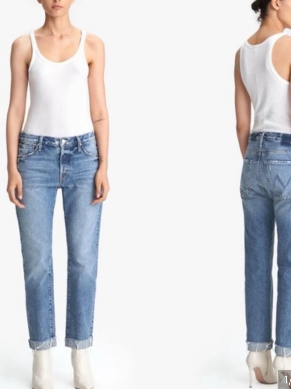 Mother SUPERIOR The Scrapper Cuff Ankle Fray Jeans in Take Me Higher Size 25